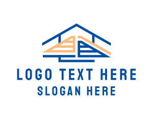 House Roof Construction Logo