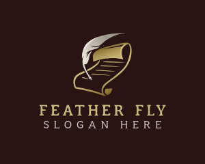 Writing Quill Feather logo design