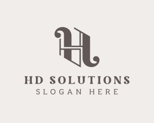 Classic Stylish Boutique Letter H logo design