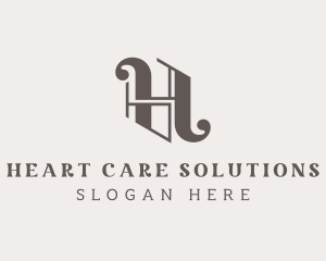 Classic Stylish Boutique Letter H logo design