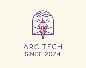 Arc - Ice Cream Sugar Badge logo design