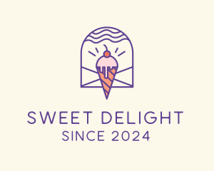 Sherbet - Ice Cream Sugar Badge logo design