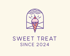 Sherbet - Ice Cream Sugar Badge logo design