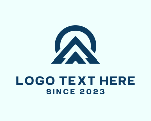 Trek - Mountain Peak Letter A logo design