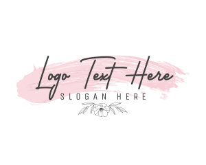 Beautician - Watercolor Elegant Floral logo design