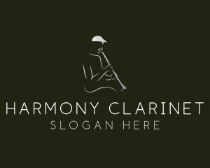 Clarinet - Musician Clarinet Instrument logo design