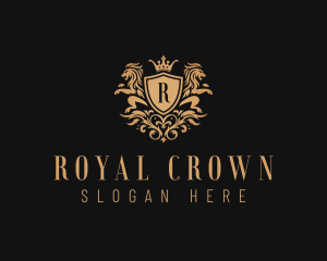 Royal Lion Shield logo design