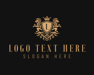 Regal - Royal Lion Shield logo design