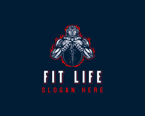 Fitness Bodybuilder Gym logo design