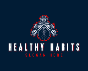 Fitness Bodybuilder Gym logo design