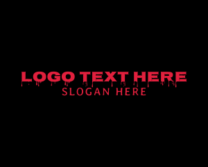 Grudge - Scary Text Wordmark logo design