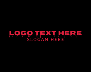 Dark - Scary Text Wordmark logo design