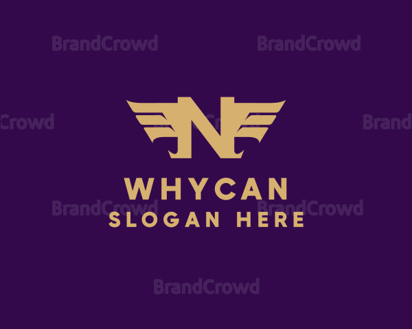 Elegant Wings Letter N Logo