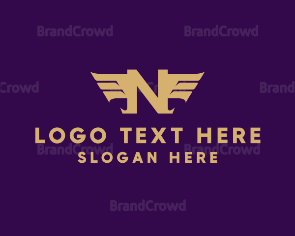 Elegant Wings Letter N Logo