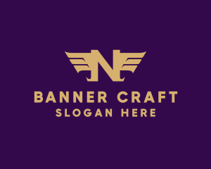 Elegant Wings Letter N logo design