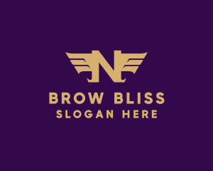 Elegant Wings Letter N logo design