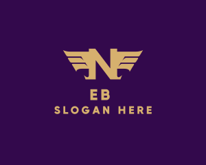 Elegant Wings Letter N logo design