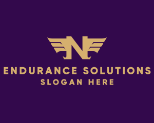 Elegant Wings Letter N logo design