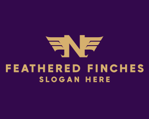 Elegant Wings Letter N logo design