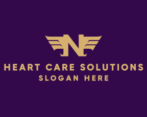 Elegant Wings Letter N logo design