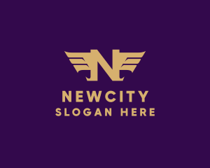 Elegant Wings Letter N logo design