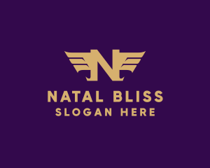 Elegant Wings Letter N logo design