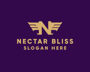 Elegant Wings Letter N logo design