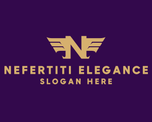 Elegant Wings Letter N logo design