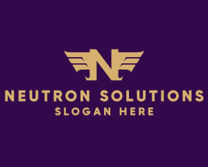 Elegant Wings Letter N logo design