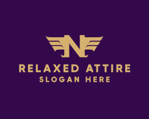 Elegant Wings Letter N logo design