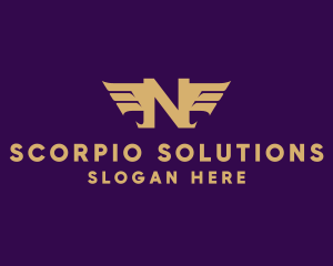 Elegant Wings Letter N logo design