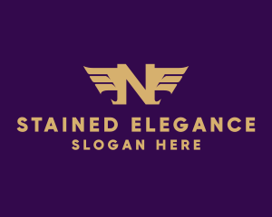 Elegant Wings Letter N logo design