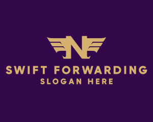 Elegant Wings Letter N logo design