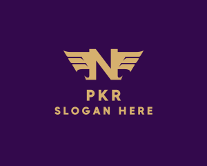 Elegant Wings Letter N logo design