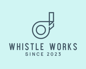 Whistle - Coach Whistle Letter D logo design