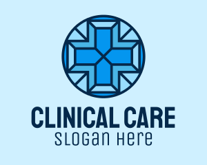 Blue Medical Cross Mosaic  logo design