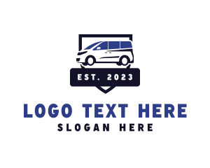 Transportation - Minivan Car Rideshare logo design