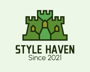 Palace - Medieval Castle Structure logo design