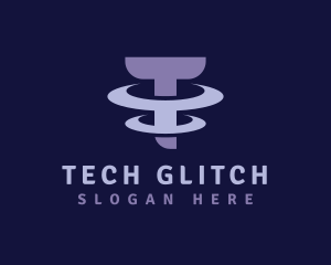 Modern Tech Letter T logo design