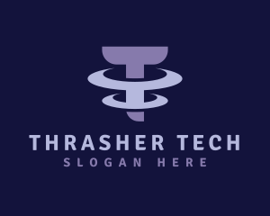 Modern Tech Letter T logo design