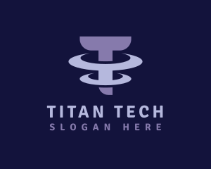 Modern Tech Letter T logo design