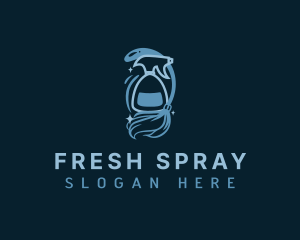 Sanitation Mop Spray logo design