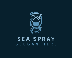 Sanitation Mop Spray logo design