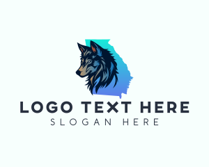 Wild - Georgia Eurasian Wolf logo design