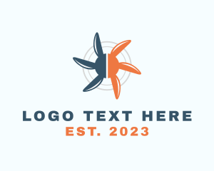 Propeller - Heating & Cooling Fan logo design