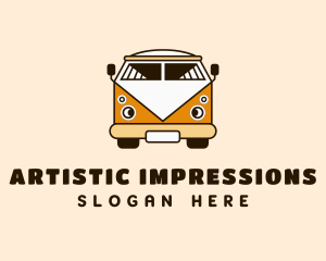 Automobile Hippie Van logo design