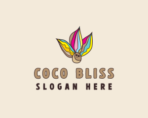 Natural Coconut Leaves logo design