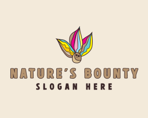 Natural Coconut Leaves logo design