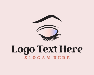 Makeup - Lash Eyebrow Cosmetics Beauty logo design