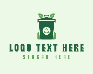 Recycling Bin - Eco Garbage Sanitation logo design